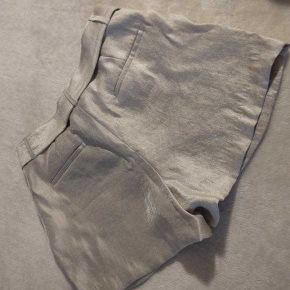 LOFT Shimmer Tie Waist Shorts Size 0 - Picture 8 of 8